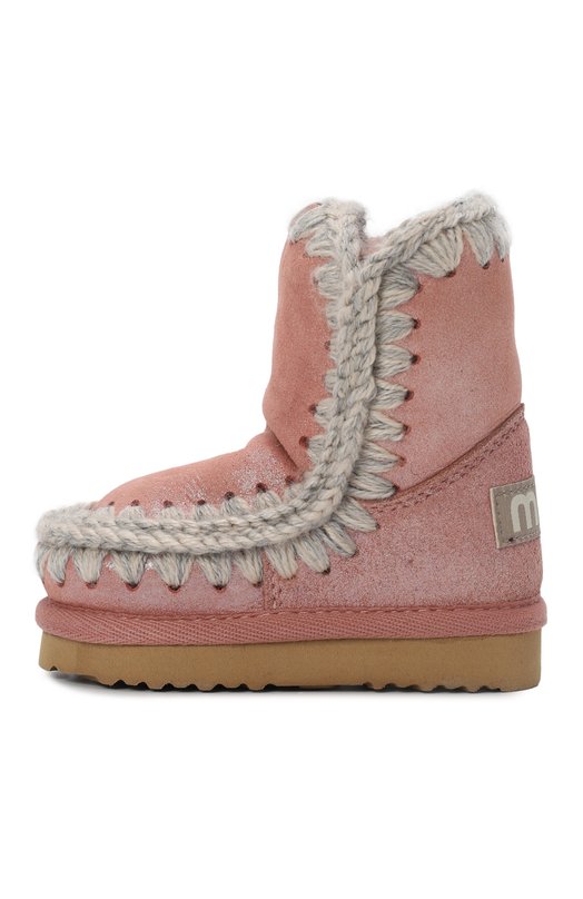 Кожаные сапоги Mou Розовый, фото 2