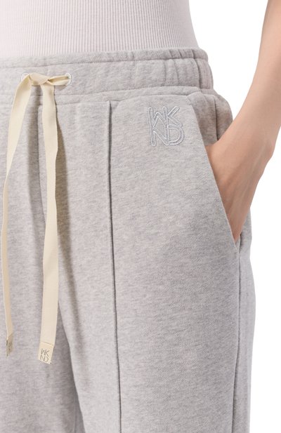 Хлопковые брюки WEEKEND MAX MARA серого цвета по цене 22950 руб., арт. F0LK, фото 5 Хлопковые брюки WEEKEND MAX MARA, арт. F0LK, фото 5