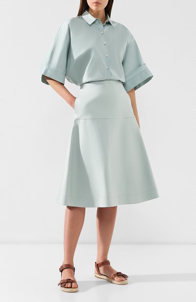 Хлопковая юбка JIL SANDER NAVY, арт. JNWM3506A/JM2417, фото 2