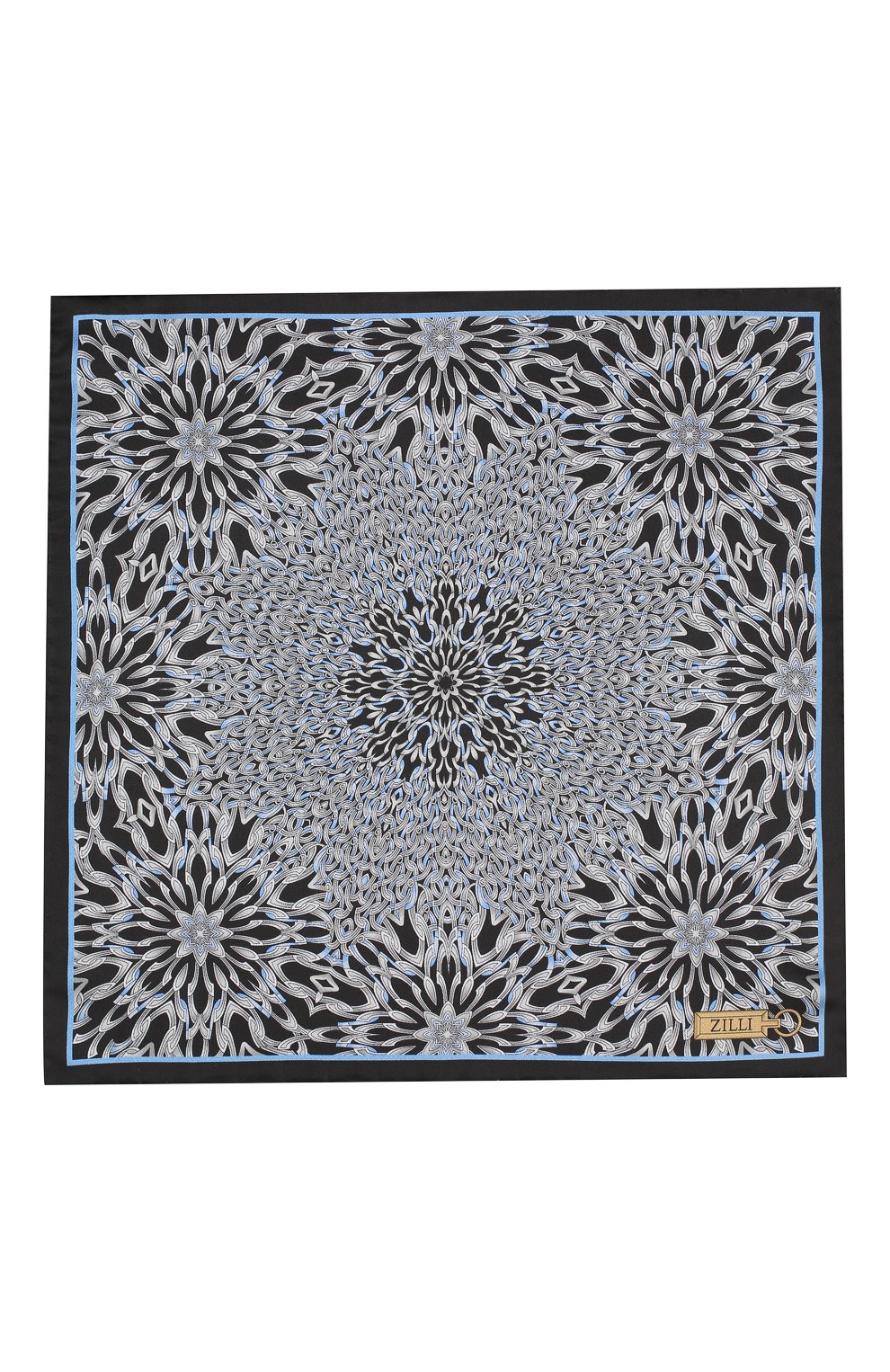 Шелковый платок ZILLI черного цвета по цене 8995 руб., арт. 50700/HANDKERCHIEFS, фото 3 Шелковый платок ZILLI, арт. 50700/HANDKERCHIEFS, фото 3