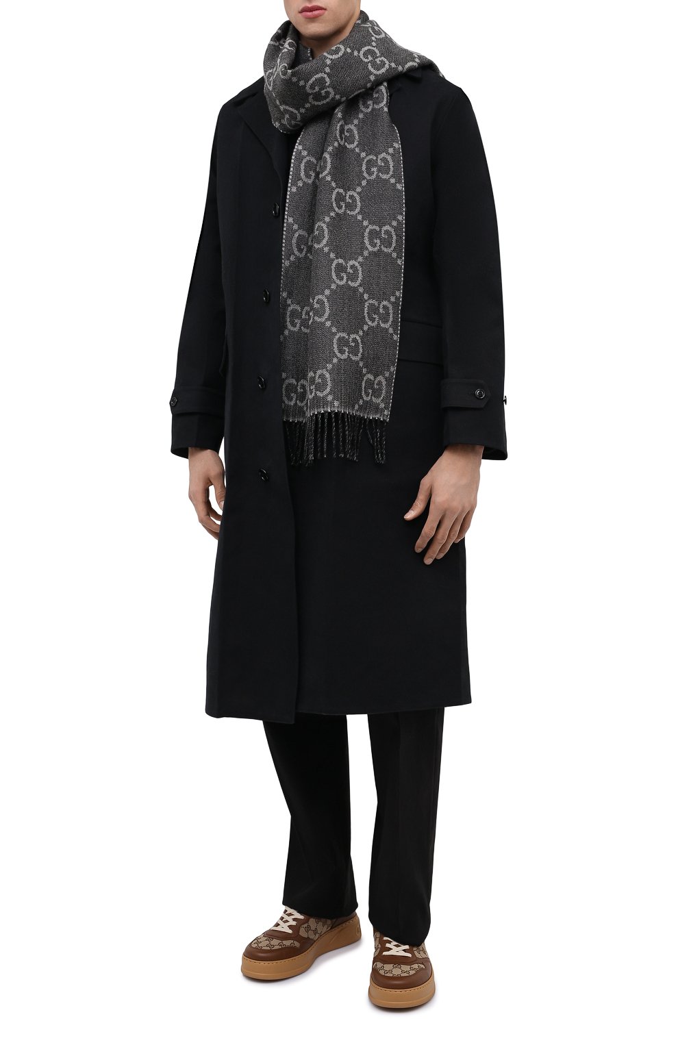 Шерстяной шарф GUCCI, арт. 676610/4G200, фото 2