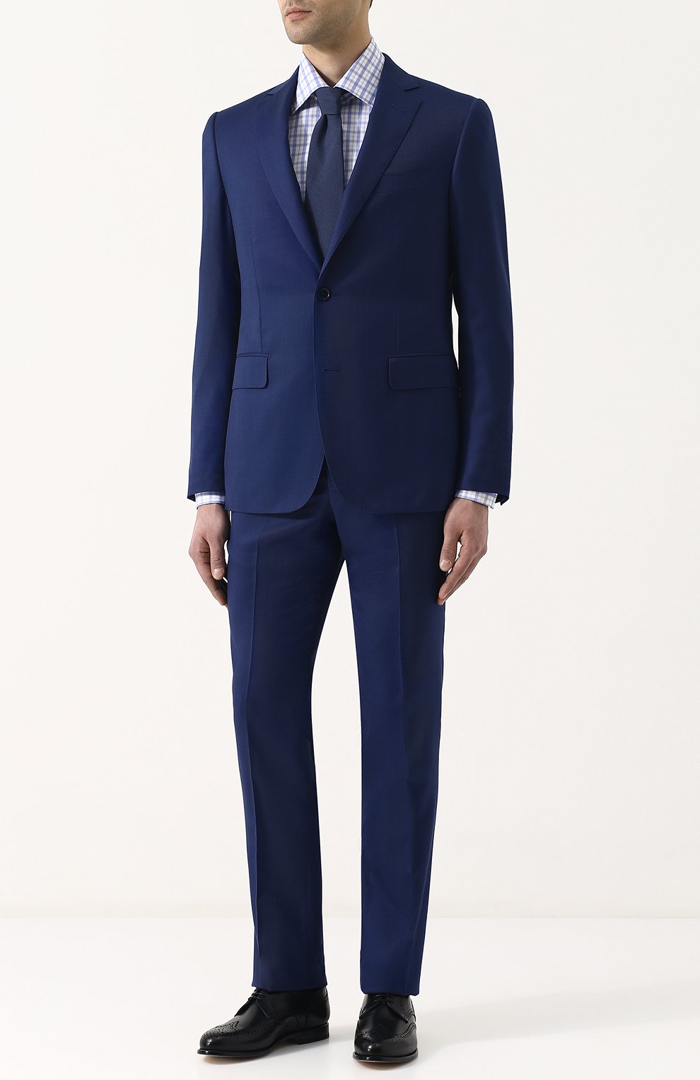 Хлопковая сорочка с воротником кент ANDREA CAMPAGNA, арт. 3-2028, фото 2