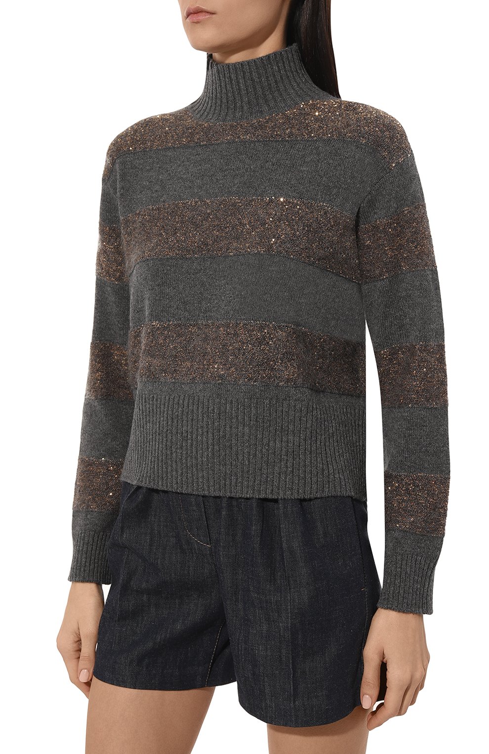 Свитер из шерсти и кашемира BRUNELLO CUCINELLI, арт. M16702104, фото 3