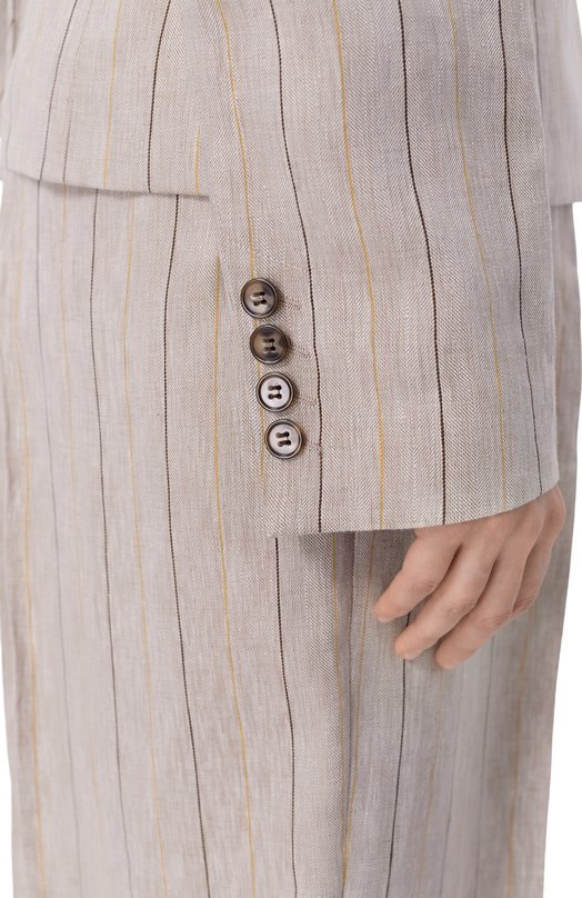 Льняной жакет 12 STOREEZ 137435 Серый  137435 Фото 5