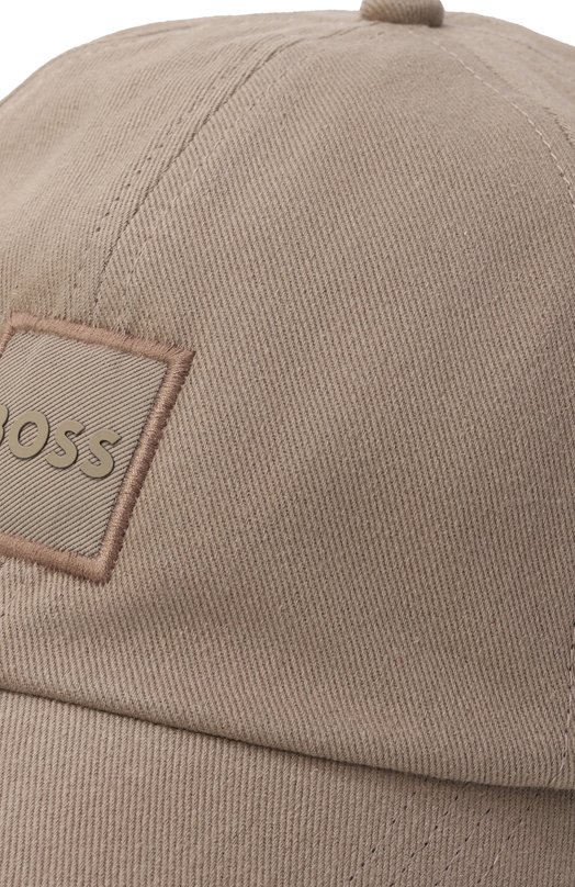 Хлопковая бейсболка BOSS Orange 50535555 Бежевый  50535555 Фото 4