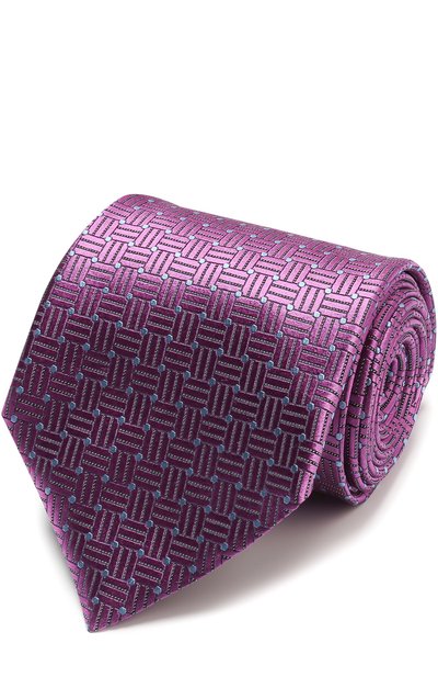 Мужской шелковый галстук с узором ZEGNA, арт. Z9E681XW