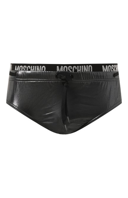 Мужские плавки MOSCHINO серебряного цвета, арт. A4208/9416 | Фото 1 (Материал сплава: Проставлено; Нос: Не проставлено)