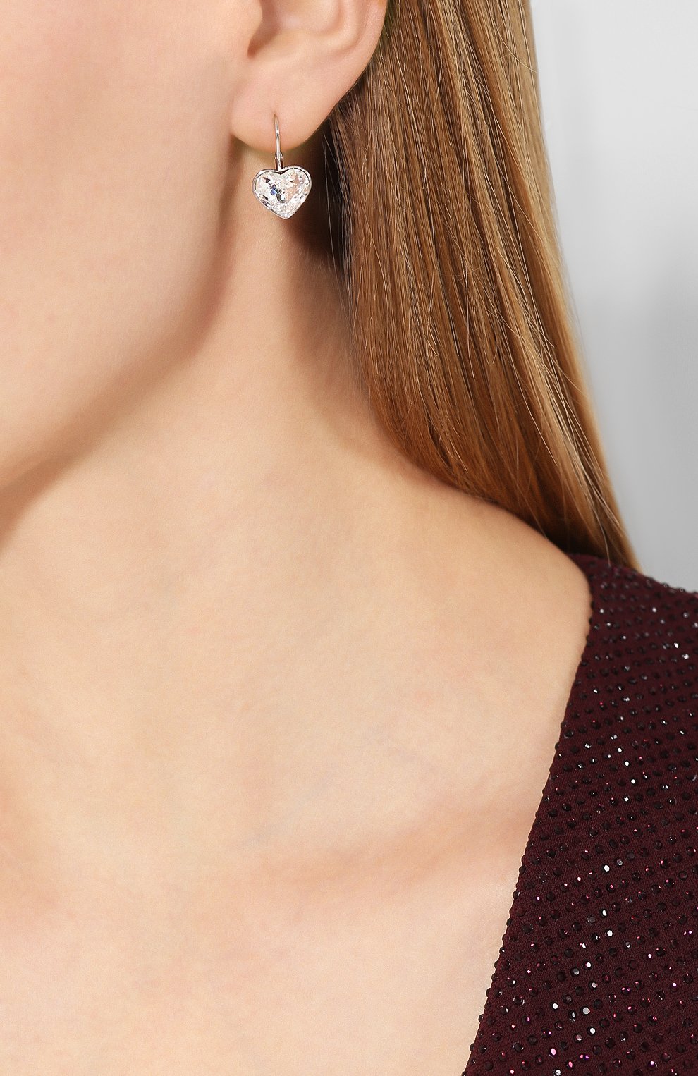 Серьги bella heart SWAROVSKI серебряного цвета по цене 5385 руб., арт. 5515191, фото 2 Серьги bella heart SWAROVSKI, арт. 5515191, фото 2