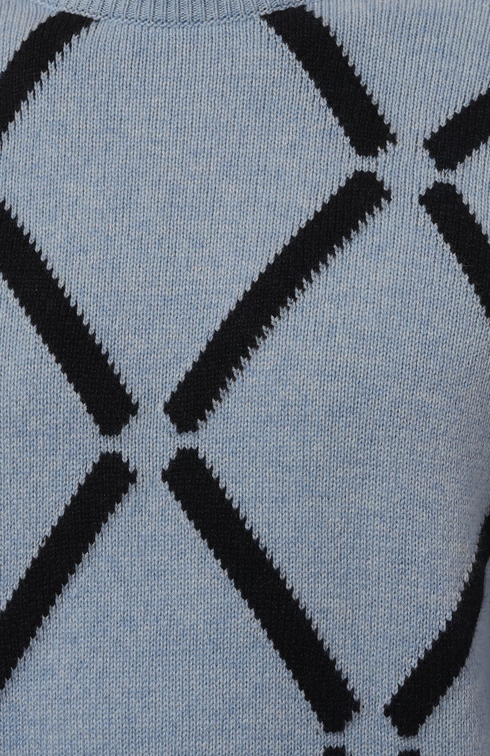 Кашемировый свитер KITON голубого цвета по цене 340500 руб., арт. UMK0512V385, фото 5 Кашемировый свитер KITON, арт. UMK0512V385, фото 5