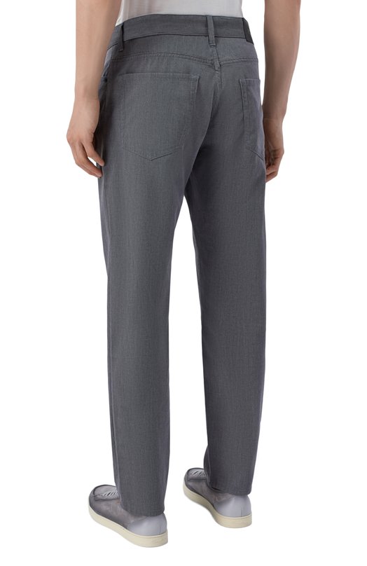 Хлопковые брюки BOSS 50553815 Серый  50553815 Фото 4