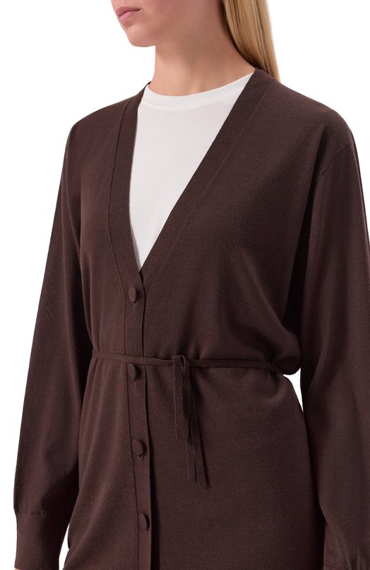 Шерстяной кардиган Dries Van Noten 252-011204-2700 Коричневый  252-011204-2700 Фото 5