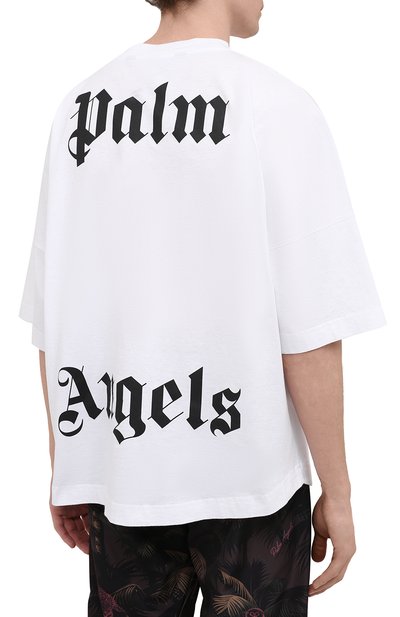 Хлопковая футболка PALM ANGELS, арт. PMAA002S21JER0010144, фото 4