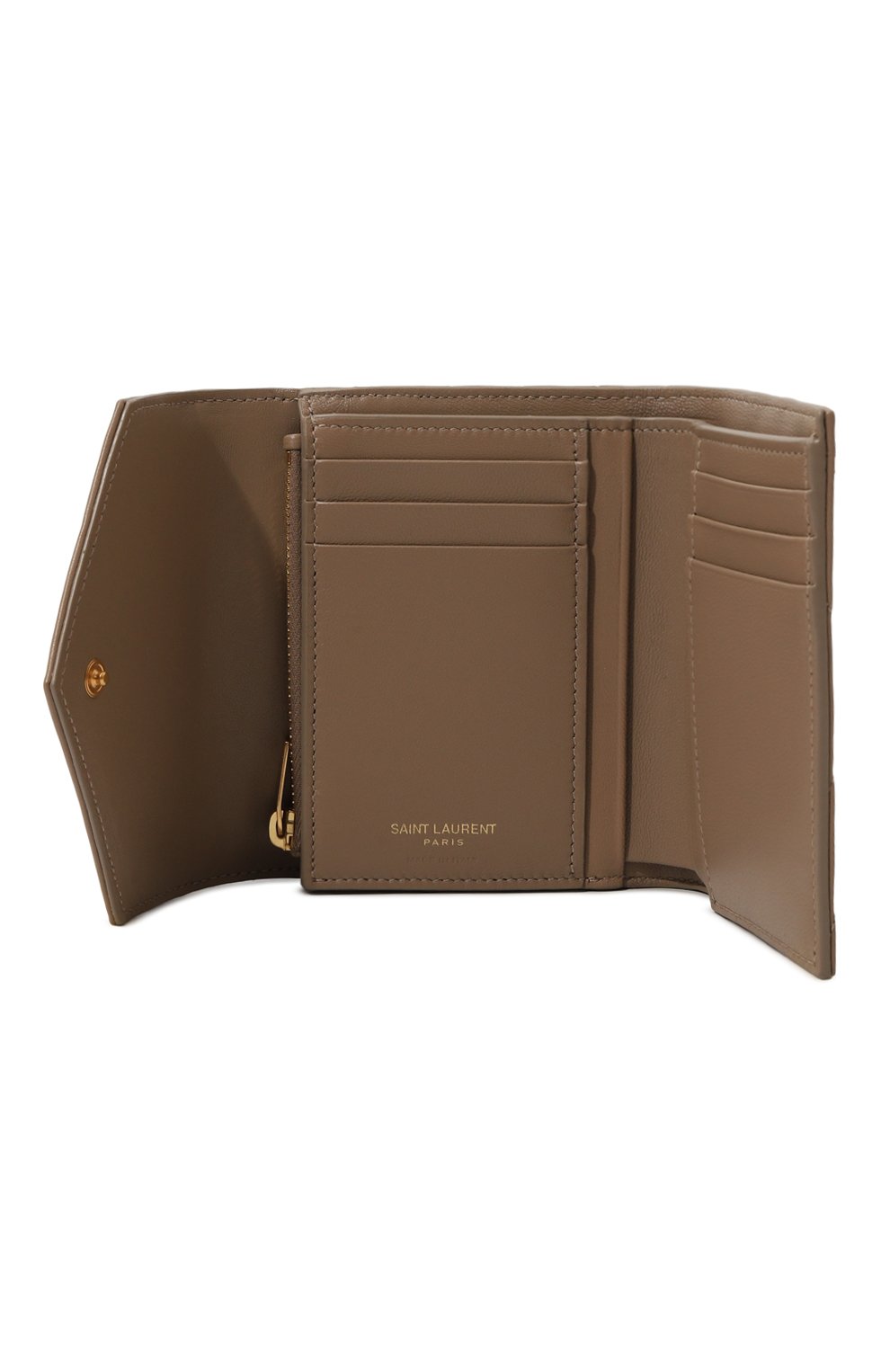 Кожаное портмоне SAINT LAURENT бежевого цвета по цене 98850 руб., арт. 403943/AAA44, фото 3 Кожаное портмоне SAINT LAURENT, арт. 403943/AAA44, фото 3