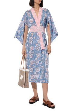 Хлопковое кимоно KLEED LOUNGEWEAR, арт. DEM0ISELLE LIGHT BLUE KIM0N0, фото 1