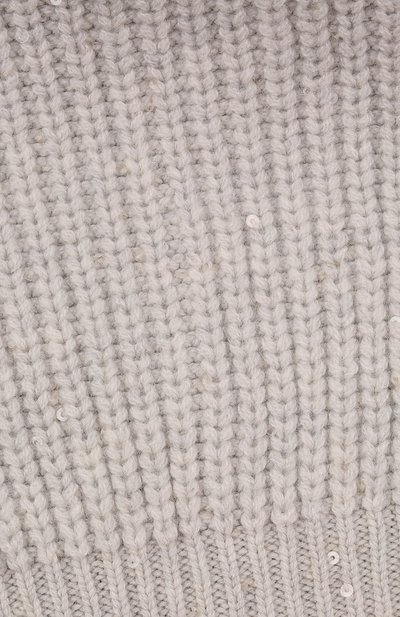 Шапка из шерсти и кашемира BRUNELLO CUCINELLI светло-серого цвета по цене 25100 руб., арт. B9DM50299A, фото 3 Шапка из шерсти и кашемира BRUNELLO CUCINELLI, арт. B9DM50299A, фото 3