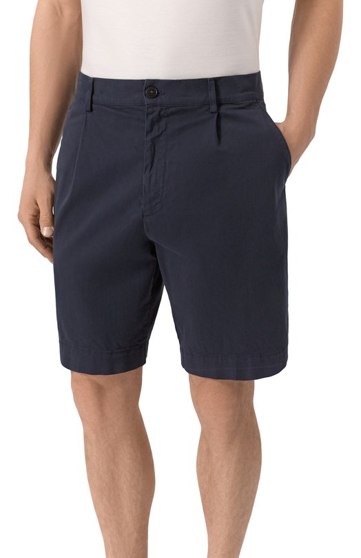 Хлопковые шорты Canali D95608/PT01482 Синий  D95608/PT01482 Фото 3
