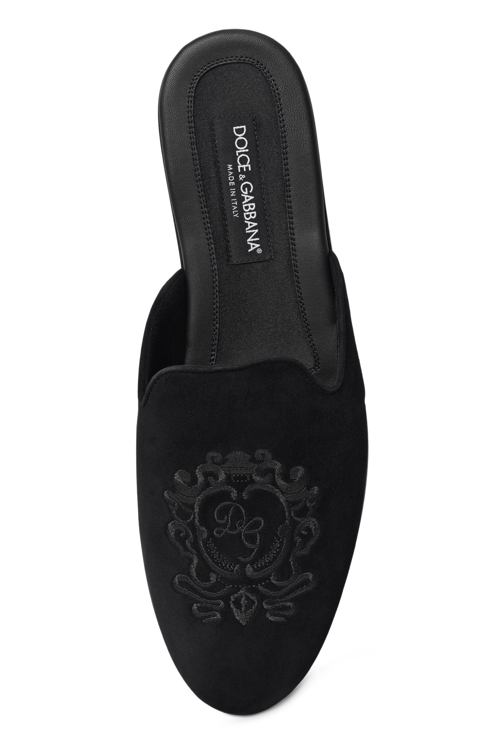 Замшевые домашние туфли DOLCE & GABBANA, арт. A80635/A3M52, фото 5