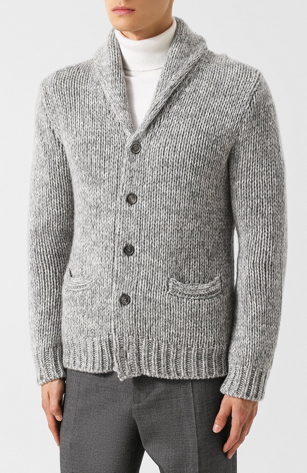 Кашемировый кардиган на пуговицах с шалевым воротником RALPH LAUREN, арт. 790706417, фото 3