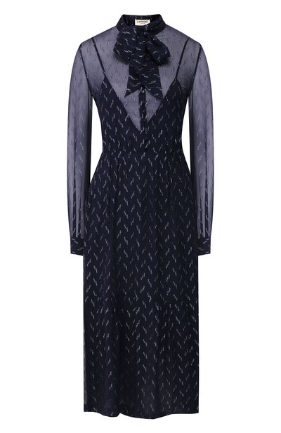 Женское шелковое платье SAINT LAURENT, арт. 618962/Y6A54