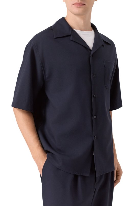 Шерстяная рубашка Marni CUMU0213A5/UTW839 Синий  CUMU0213A5/UTW839 Фото 3