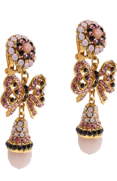 Серьги-клипсы с подвесками и кристаллами swarovski LARISA BARRERA, арт. EE731PJ, фото 3