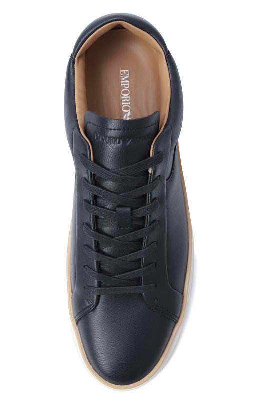 Кожаные кеды Emporio Armani EM003081/AF18228 Синий  EM003081/AF18228 Фото 6