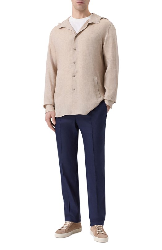 Льняная рубашка Kiton UMCMARH0961322 Бежевый  UMCMARH0961322 Фото 2