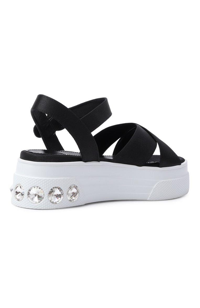 Текстильные сандалии MIU MIU, арт. 5X996C-71L-F0002-050, фото 3