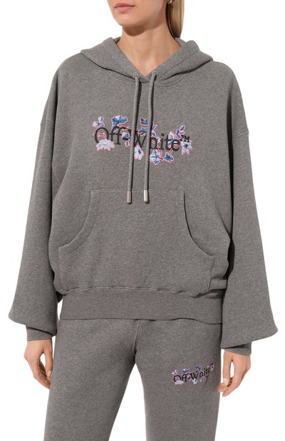 Хлопковое худи OFF-WHITE, арт. 0WBB058F24FLE003, фото 3