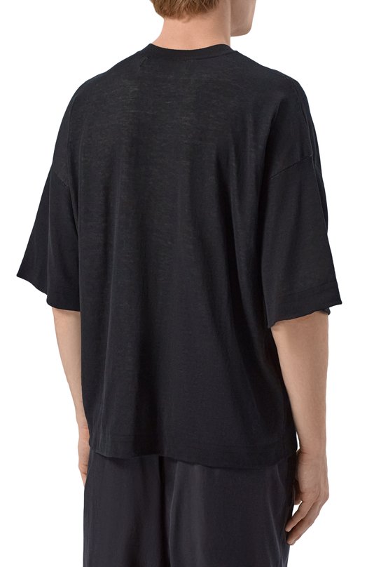 Хлопковая футболка Isabel Benenato UK64S26 Чёрный  UK64S26 Фото 4