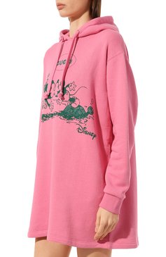 Женское хлопковое платье disney x gucci GUCCI розового цвета, арт. 610127 XJB8A | Фото 3 (Рукава: Длинные; Длина Ж (юбки, платья, шорты): Мини; Случай: Повседневный; Материал сплава: Проставлено; Материал внешний: Хлопок; Стили: Спорт-шик; Тематический товар: Disney; Драгоценные камни: Проставлено; Женское Кросс-КТ: Платье-одежда)