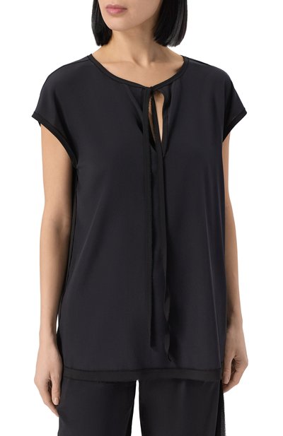 Шелковый топ SHAN черного цвета по цене 76410 руб., арт. 42521-60, фото 3 Шелковый топ SHAN, арт. 42521-60, фото 3