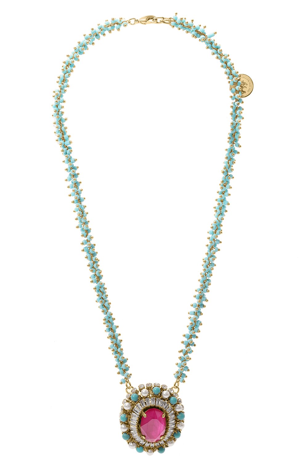 Колье ANTON HEUNIS бирюзового цвета по цене 22500 руб., арт. VRS1.14, фото 1 Колье ANTON HEUNIS, арт. VRS1.14, фото 1