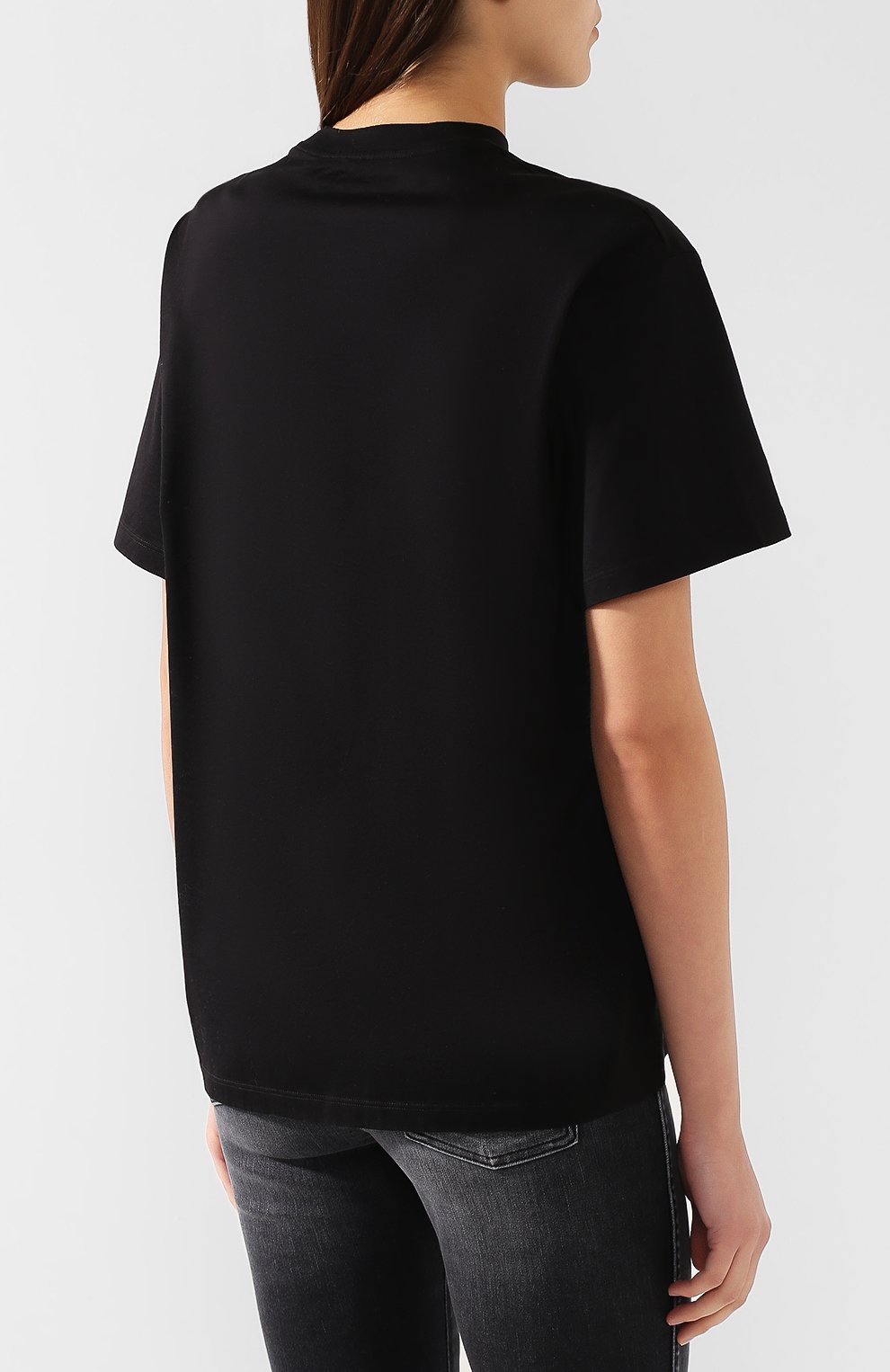 Хлопковая футболка GOLDEN GOOSE DELUXE BRAND черного цвета по цене 13050 руб., арт. G35WP024.D2, фото 4 Хлопковая футболка GOLDEN GOOSE DELUXE BRAND, арт. G35WP024.D2, фото 4