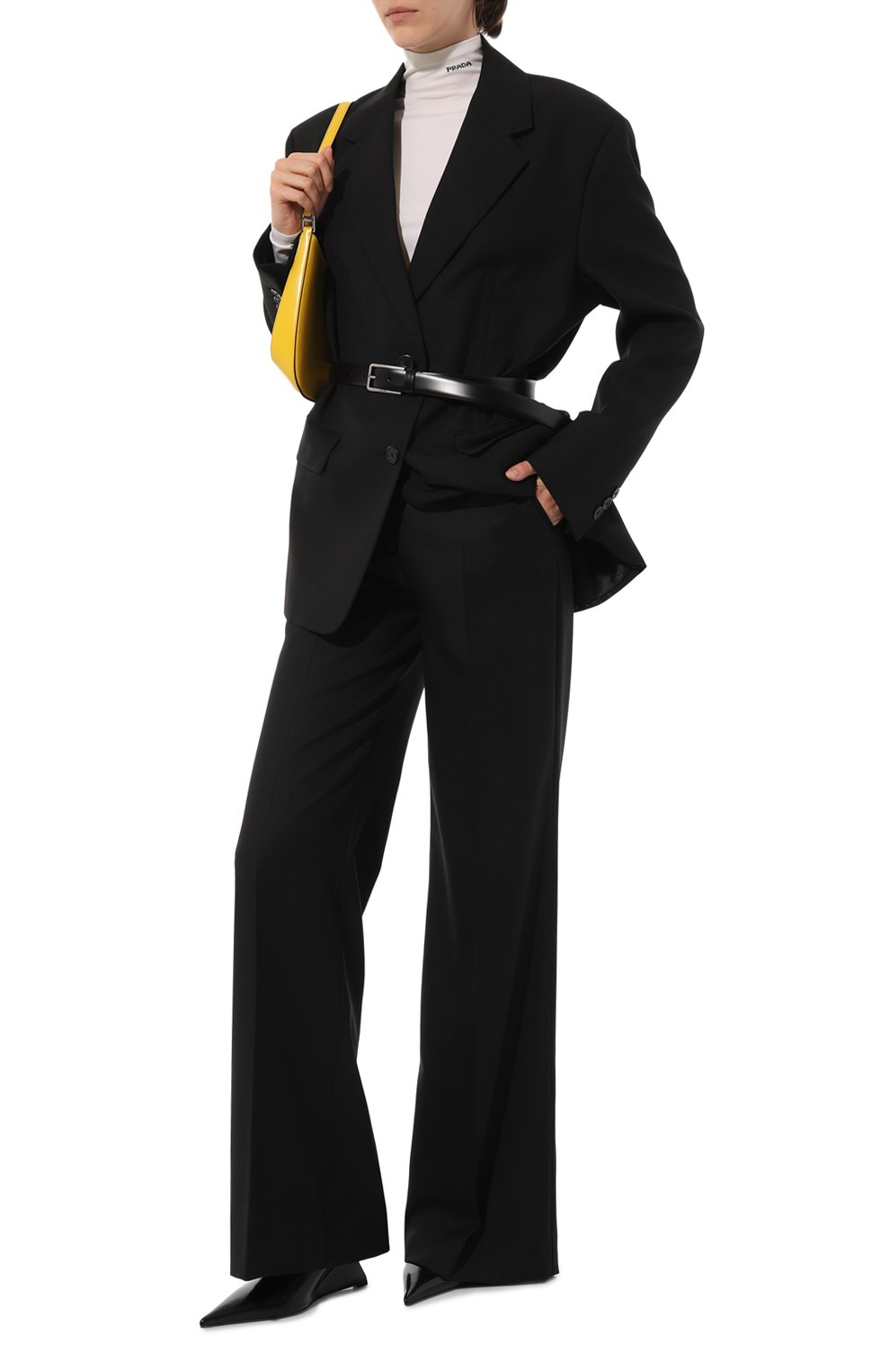 Шерстяные брюки PRADA, арт. P237G-10GK-F0002-221, фото 2