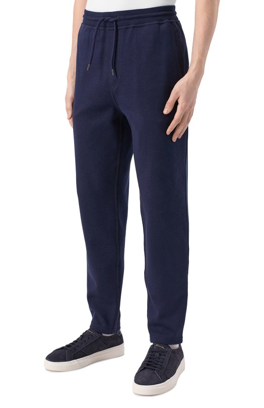 Брюки из хлопка и кашемира Brunello Cucinelli MM8313243G Синий  MM8313243G Фото 3