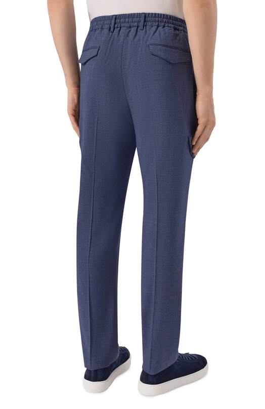 Брюки-карго из шерсти и вискозы Berwich SUB25/ZG1350 Синий  SUB25/ZG1350 Фото 4