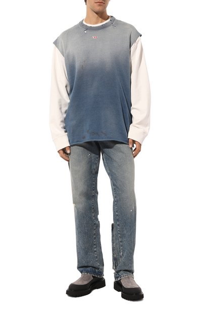 Замшевые челси CAMERLENGO темно-серого цвета по цене 52950 руб., арт. Z16363GUMNE731/GUM/0PERA, фото 2 Замшевые челси CAMERLENGO, арт. Z16363GUMNE731/GUM/0PERA, фото 2