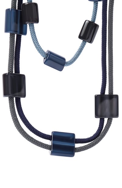 Колье EMPORIO ARMANI синего цвета по цене 45500 руб., арт. EW001795 AF15488, фото 3 Колье EMPORIO ARMANI, арт. EW001795 AF15488, фото 3