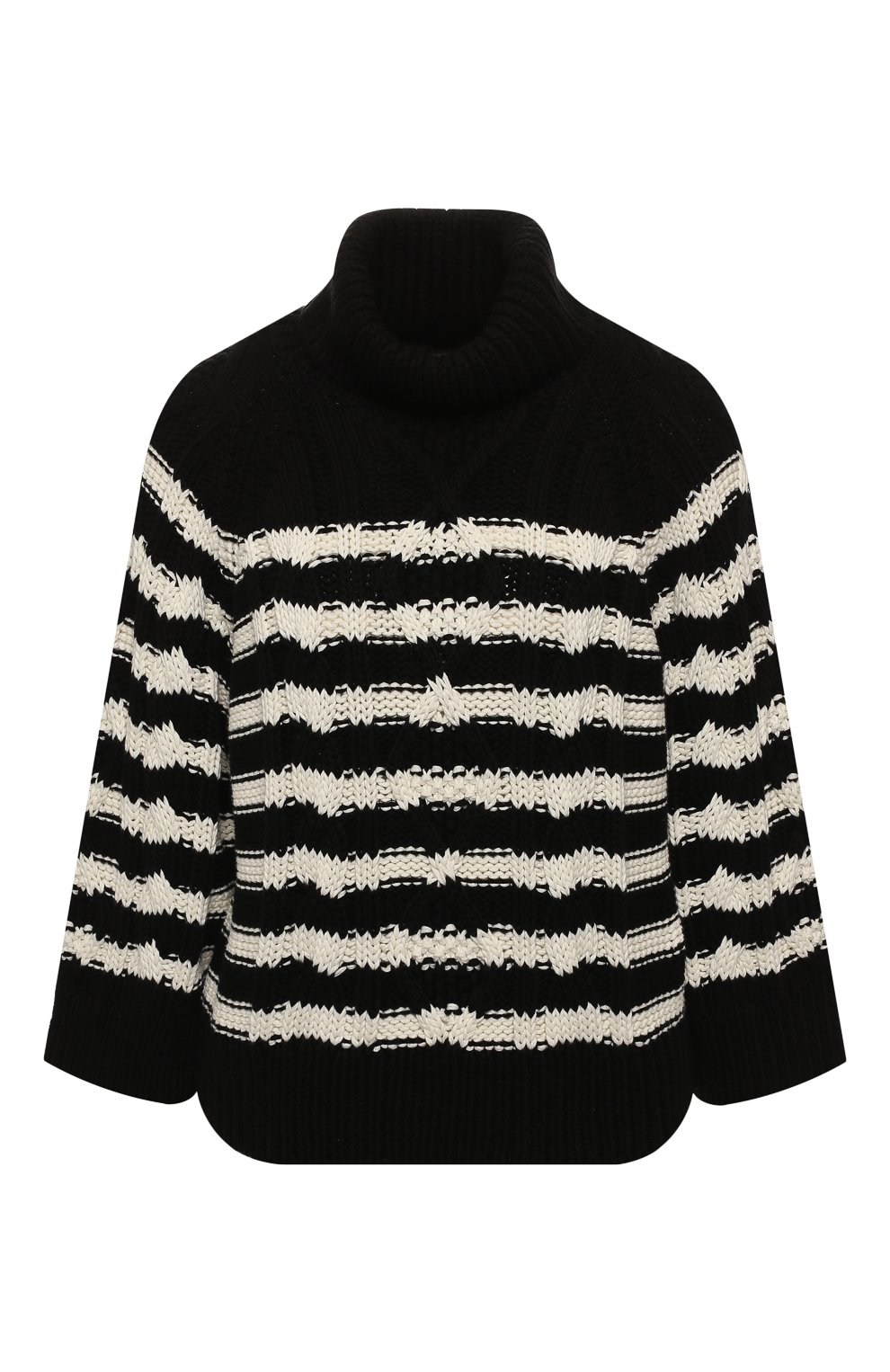 Хлопковый пуловер REDVALENTINO черно-белого цвета по цене 49950 руб., арт. SR3KCB31/4E6, фото 1 Хлопковый пуловер REDVALENTINO, арт. SR3KCB31/4E6, фото 1