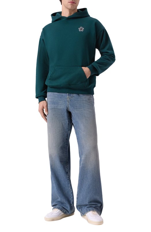 Хлопковое худи Comme des Fuckdown CFABM01854 Зелёный  CFABM01854 Фото 2