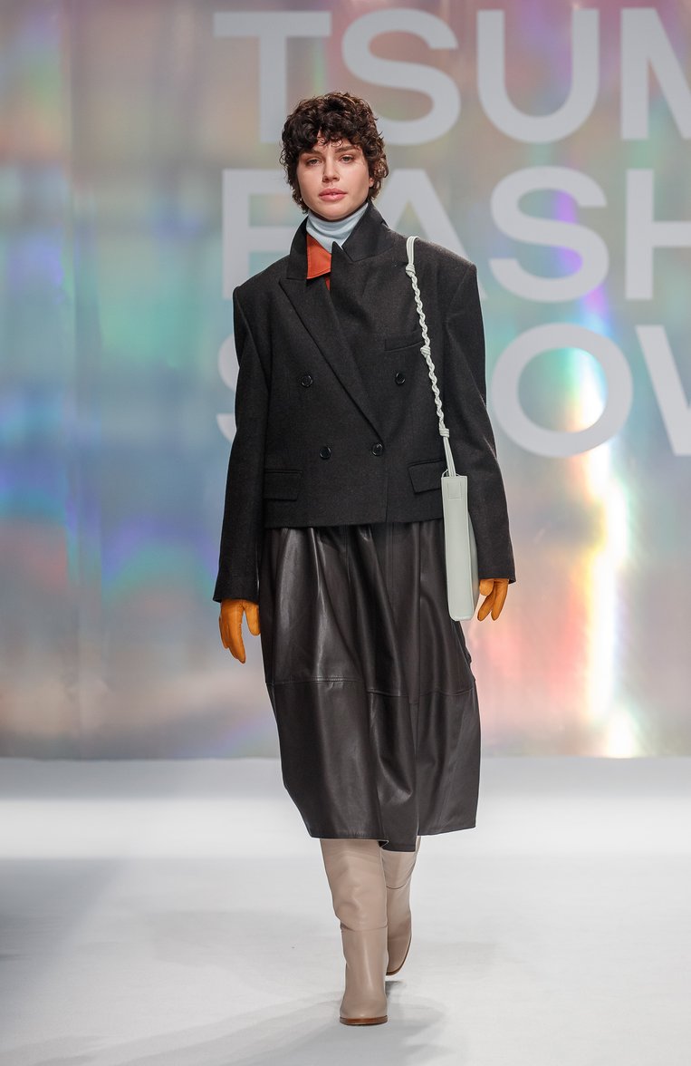 Женская сумка tangle JIL SANDER светло-зеленого цвета, арт. J07WG0023/P5354 | Фото 8 (Размер: medium; Материал: Натуральная кожа)