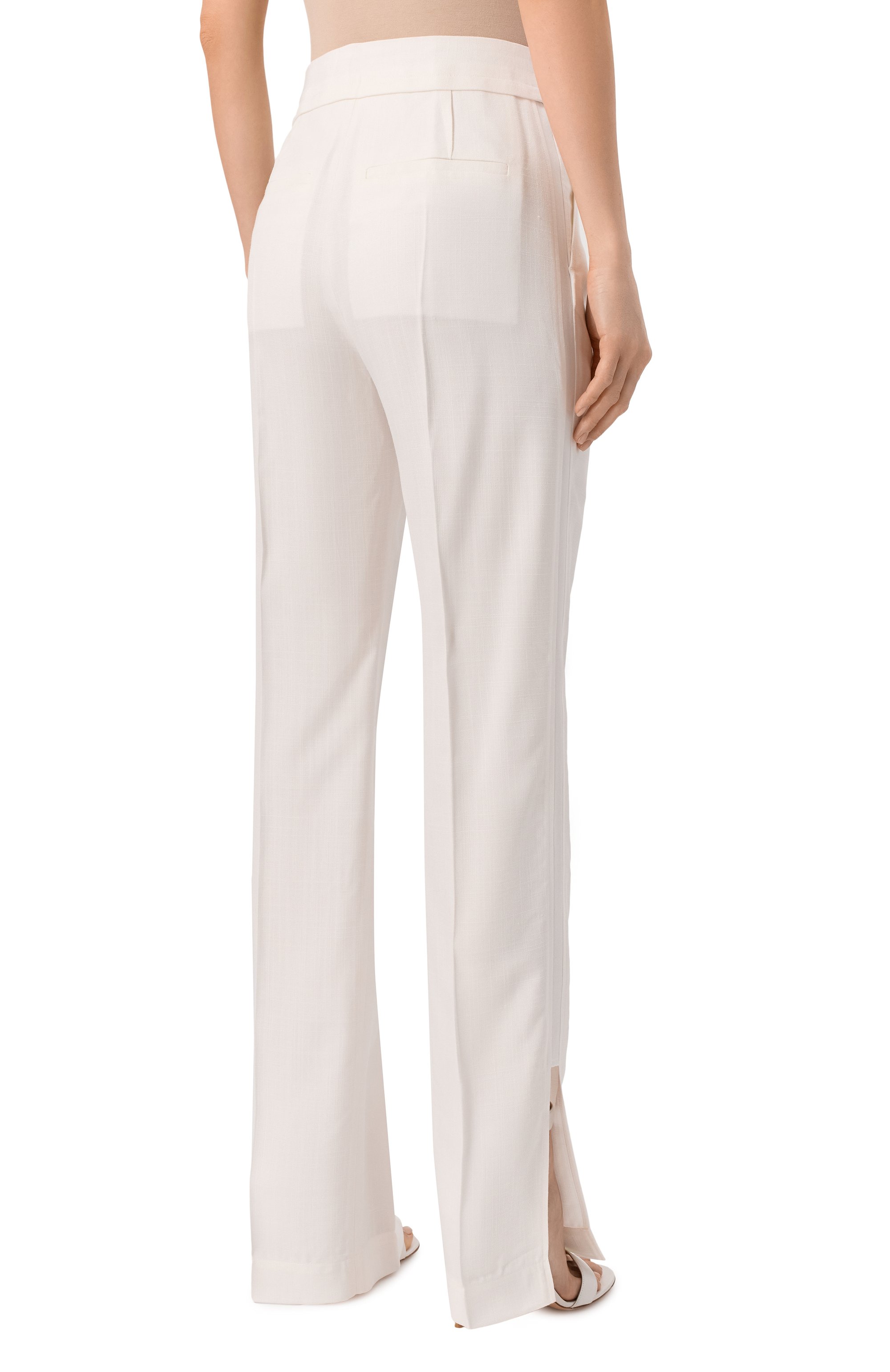 Брюки из вискозы JACQUEMUS белого цвета по цене 83400 руб., арт. 24H243PA038, фото 4 Брюки из вискозы JACQUEMUS, арт. 24H243PA038, фото 4