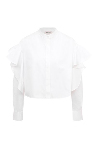 Женская хлопковая рубашка ALEXANDER MCQUEEN, арт. 708581/QAAAD