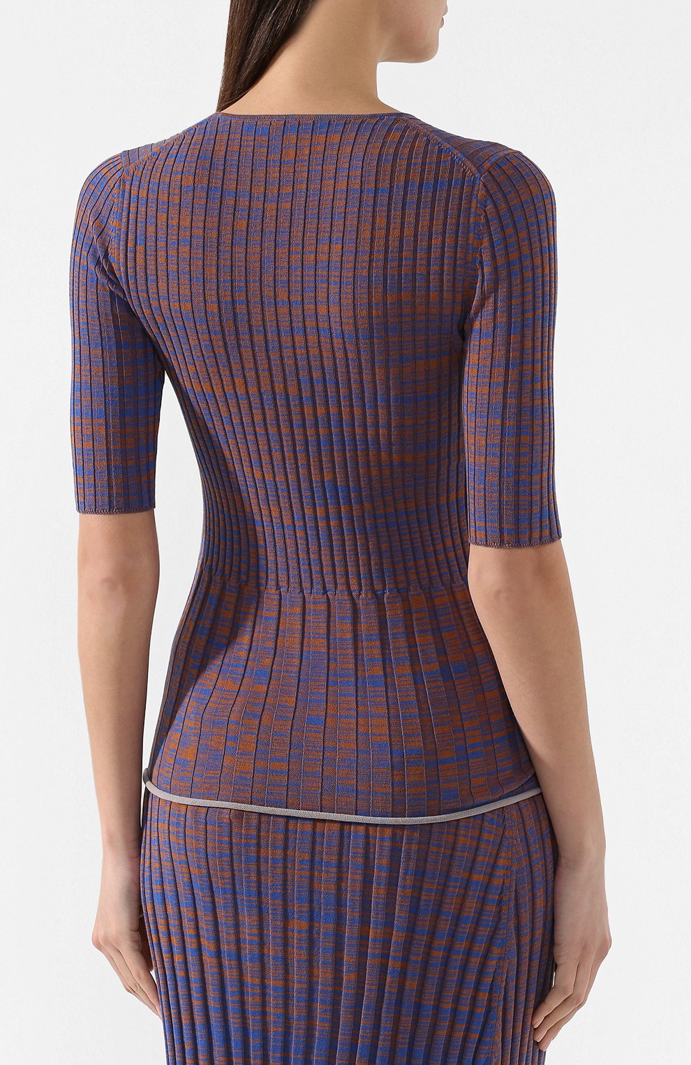 Хлопковый топ JIL SANDER NAVY разноцветного цвета по цене 26800 руб., арт. JNWM7536C/JMY2401E, фото 4 Хлопковый топ JIL SANDER NAVY, арт. JNWM7536C/JMY2401E, фото 4