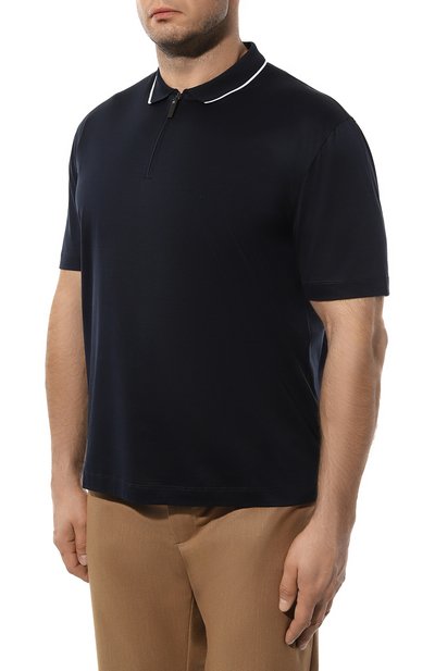 Хлопковое поло CANALI, арт. T0827B/MJ02035, фото 3