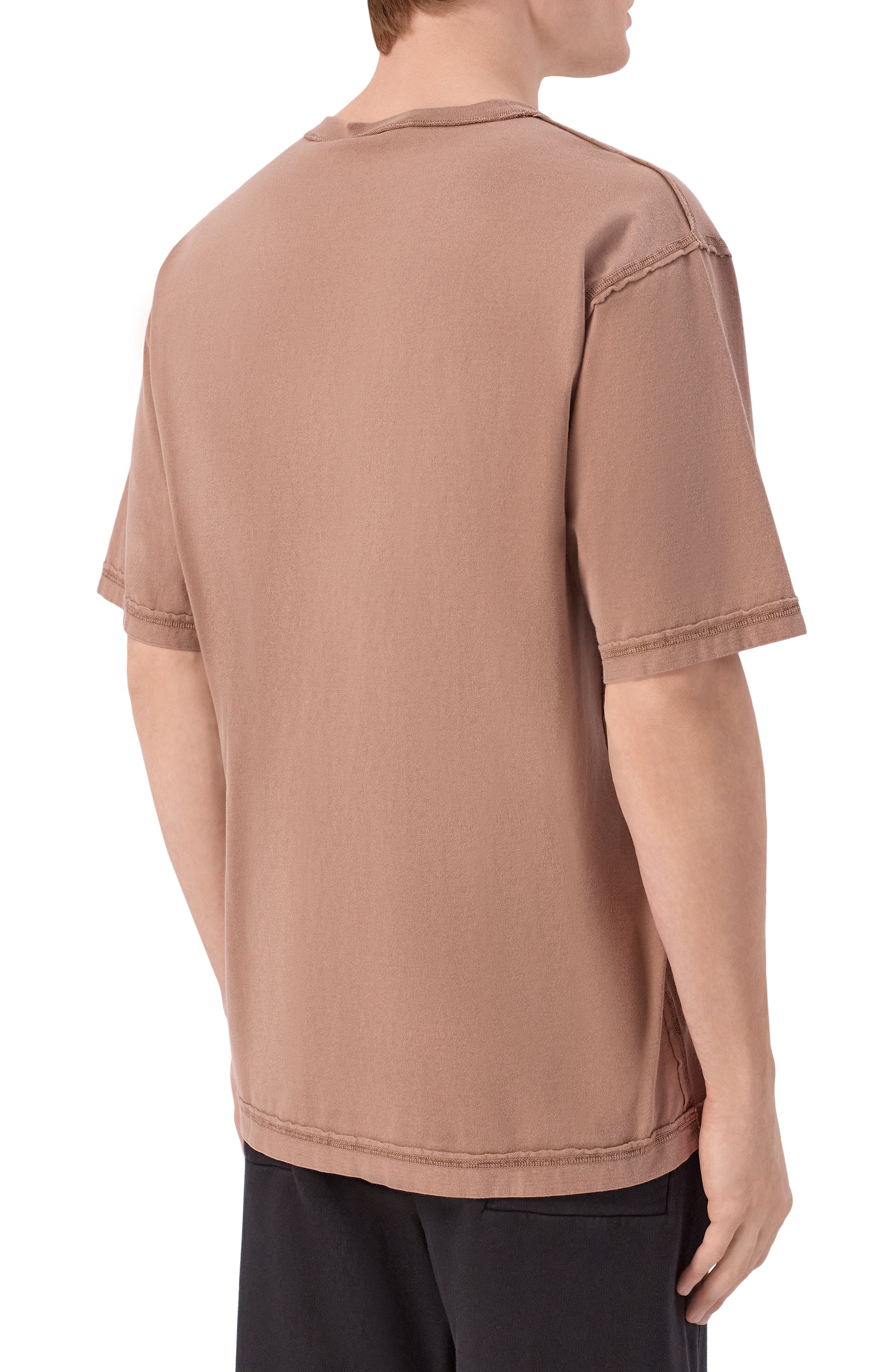 Хлопковая футболка DOLCE & GABBANA коричневого цвета по цене 78450 руб., арт. G8RI4T/G7P10, фото 4 Хлопковая футболка DOLCE & GABBANA, арт. G8RI4T/G7P10, фото 4