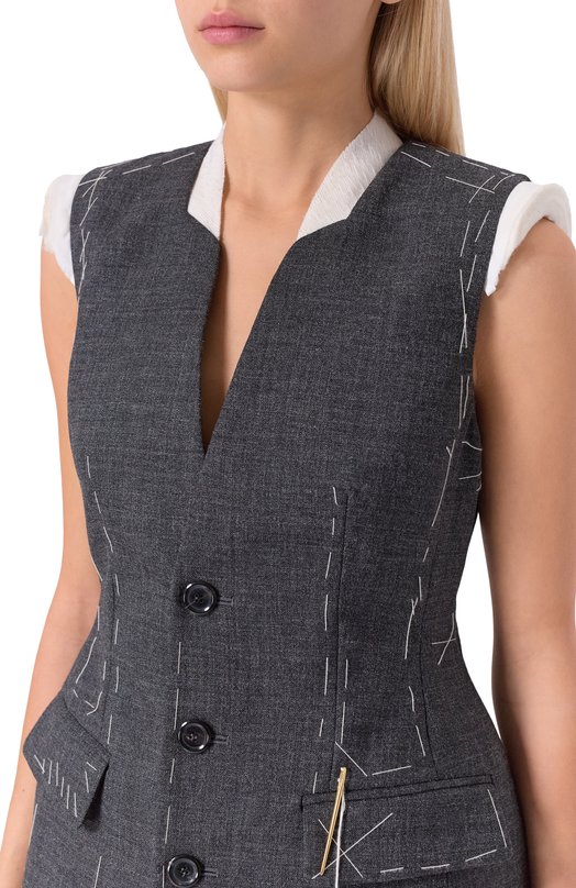 Шерстяной жилет Moschino A1001/5417 Серый  A1001/5417 Фото 5