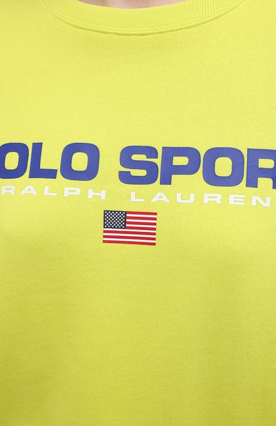 Хлопковый свитшот POLO RALPH LAUREN желтого цвета по цене 16350 руб., арт. 211838080, фото 5 Хлопковый свитшот POLO RALPH LAUREN, арт. 211838080, фото 5