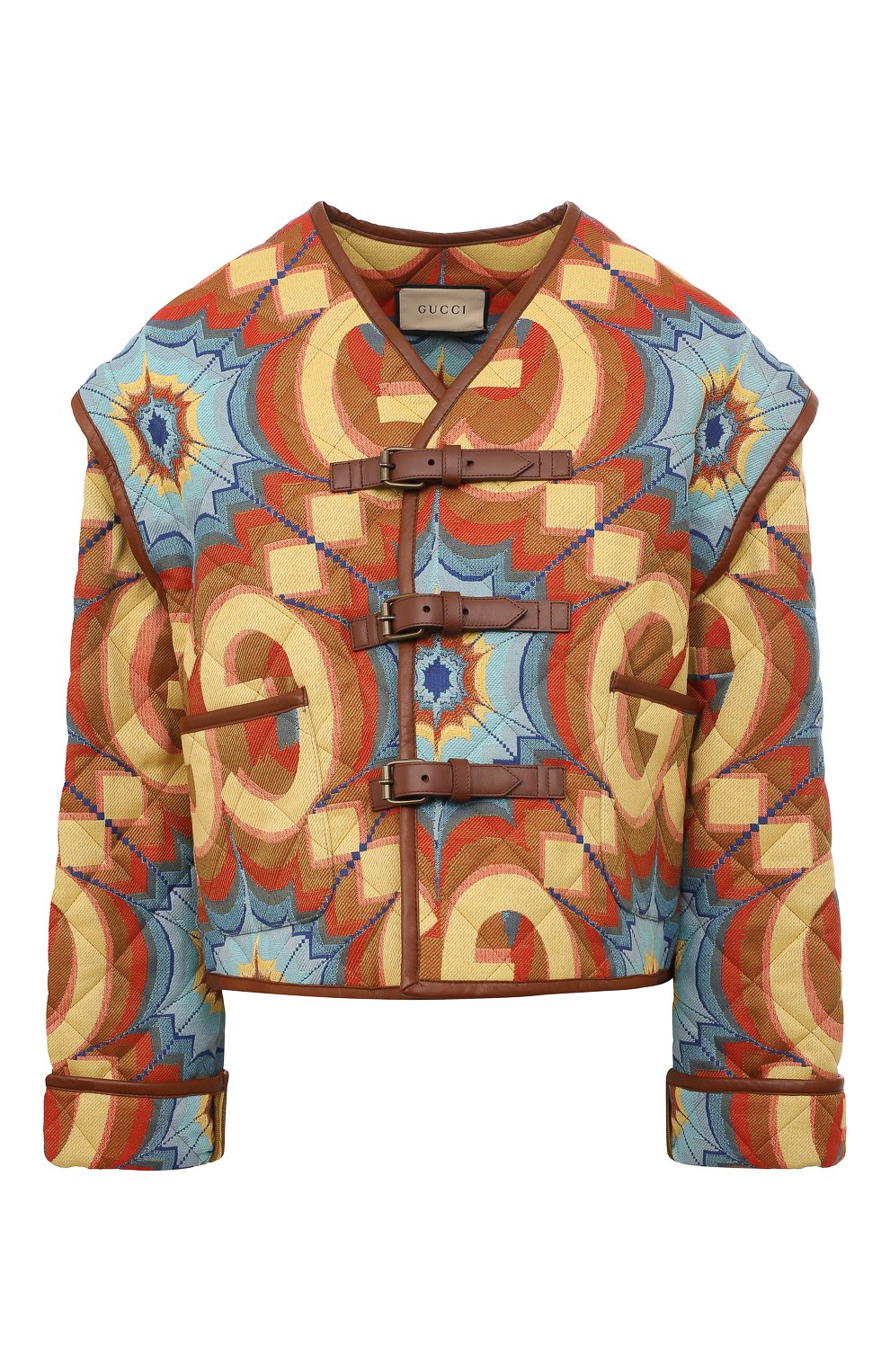 Куртка-жилет GUCCI желтого цвета по цене 504000 руб., арт. 681102 Z8AWC, фото 1 Куртка-жилет GUCCI, арт. 681102 Z8AWC, фото 1